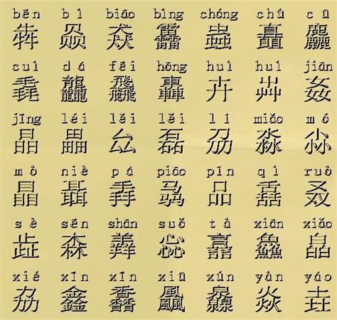 3龍字|龘、骉、惢、畾、劦…这些“三叠字”原来这样念→